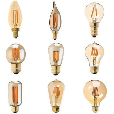 China Hotel Antique Filament Bulb A60 C35 G80 ST64 G45 2W 4W 6W 8W Retro Led Filament Light Bulb for sale