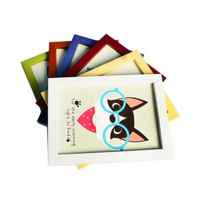 China Home Wholesale Acrylic Plastic Gift Small Picture Frame Thin Wooden Photo Frame Decoration Photo Frame for sale