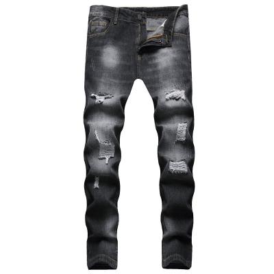 China Breathable Mens Straight Jeans Mens Black Jeans for sale