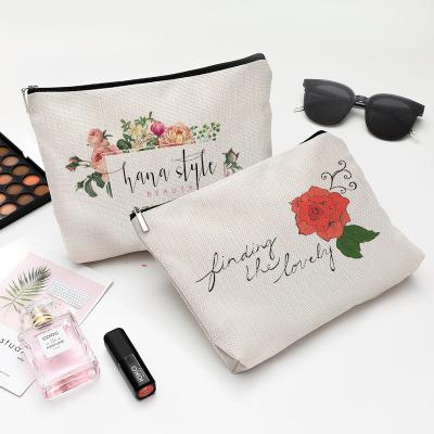 China Fashion Flowers Makeup Cosmetic Bag For Women, Adorable Roomy Makeup Bags Travel Waterproof Toiletry Bag Accessories Organizer Gifts for sale