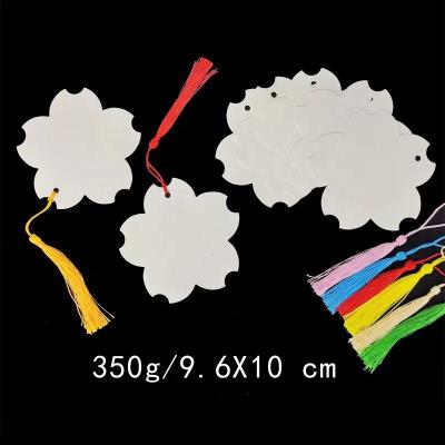 China Wholesale Exquisite White Tassels Insurance DIY Paper Pendant Bookmarks for sale