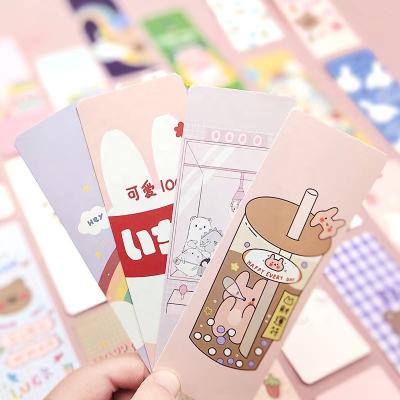 China Insurance Personalized Kawaii Style Custom Paper Bookmark For Kids / Student Stationery School Office Supply for sale