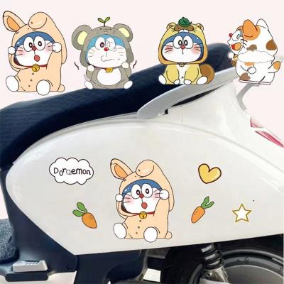 China Full Body Cartoon Doraemon Car Stickers New Waterproof And UV Protection Decals Decoration For Motorcycle And Electric Bicycle for sale