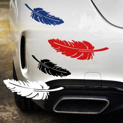 China Wholesale Waterproof and UV Protective Feather Reflective Scratch Protecting Engine Bumper Cover Die Cut Car Stickers Model for sale