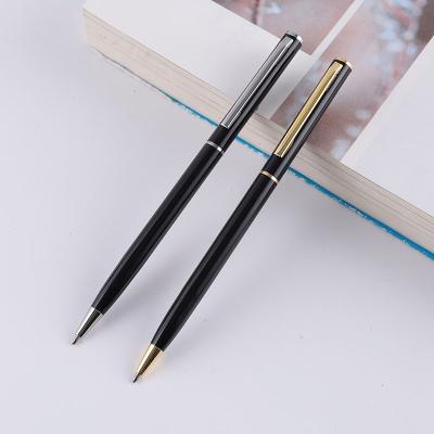 China New popular hot sale white metal pens slim twist ballpoint pen for hotel wedding gift pen with custom logo for sale