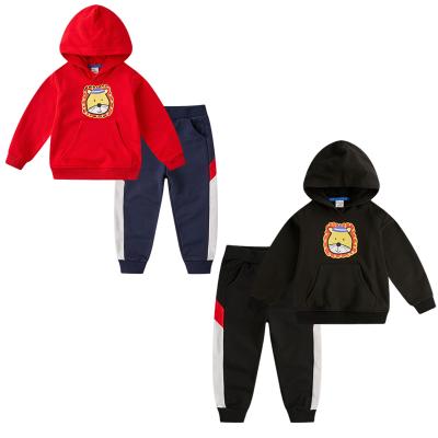 China Boys Branded Breathable Outdoor Wear Comfortable Tracksuit 2 Pcs With Sweatshirt And Sweatpants for sale