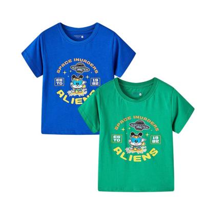 China Summer Kids Anti-Shrink Kids Printed Baby Boy Multicolor Short Sleeve T-Shirt for sale