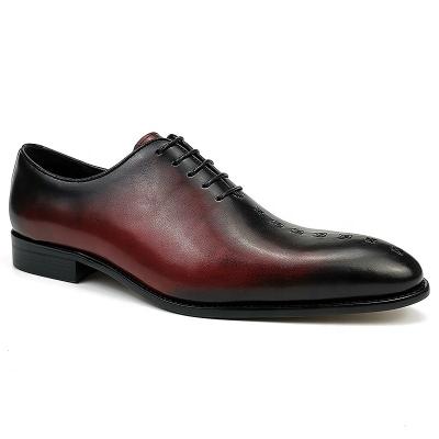 China Factory Price New Round Genuine Leather Luxury Italian Stylish Men's Handmade Oxford Shoes for sale