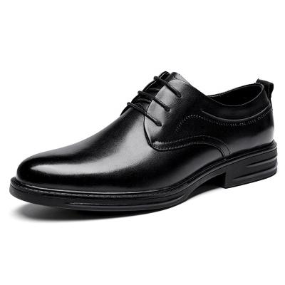 China Gentleman's Genuine Leather Single Toe Business Casual Derby Formal Shoe Lightweight Retro Men's Stylish Shoes For Men for sale