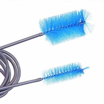 China Aquarium Viable Stainless Pipe Brush Steel Pipe Cleaning Brush Hose Spring Cleaning Tools for sale