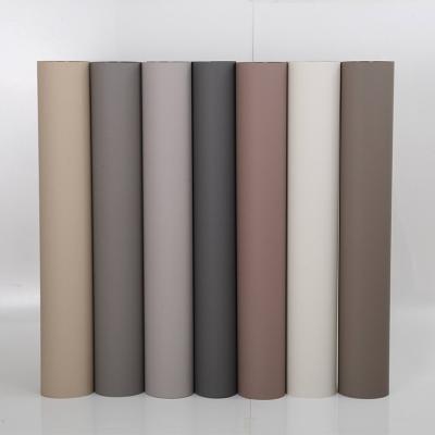 China 0.25mm Non Self Adhesive High End Wood Exterior Decoration Solid Color Solid Color Pet Film Matt Petg Film Rolls for sale