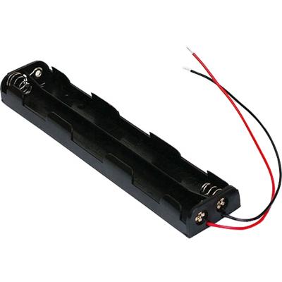 China Open Plastic 6xAA-Cell (UM-3X6) Battery Holder Black Series Or Parallel Connection for sale