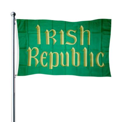 China Non Profit Organizations 3x5ft 100% Polyester Cheap Custom Flag Green Republic Of Ireland Flags for sale