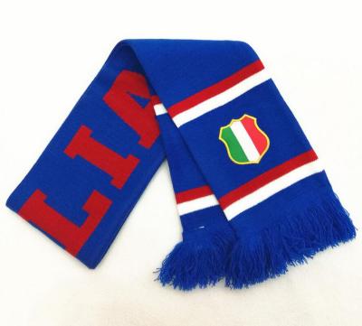 China Knitted Jacquard World Cup Scarf Pretty Latest Fashion New Style Designer Italy Soccer Fans Scarf for sale