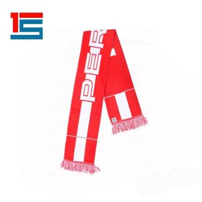 China Custom Long Peru Football Club Merchandise Scarf For Fans for sale