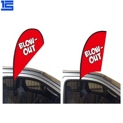 China Custom Digital Printing Fiberglass Teardrop Promotion Advertising Event Window Car Commerical Flag for sale