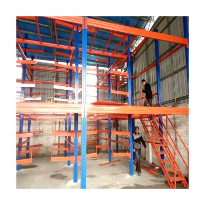 China Anti-Corrosion Heavy Duty Multilevel Combo Corrosion Protection Mezzanine Cantilever Rack for sale