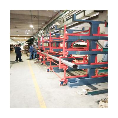 China Double-sided anti-corrosion storage electric telescopic cantilever rack corrosion protection steel pipe for sale