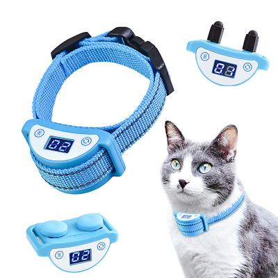 China 2022 Hot Selling Automatic Amazon Cat Collar Trainer For Cats Prevent Meowing Anti Bark Designed Collar For Cat for sale