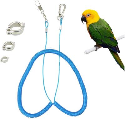 China Ultralight Flying Lights 3/4/5/6/7/8/10m Parrot Bird Training Leash Rope Anti-bite With Leg Ring Harness Outdoor Cockatiel for sale