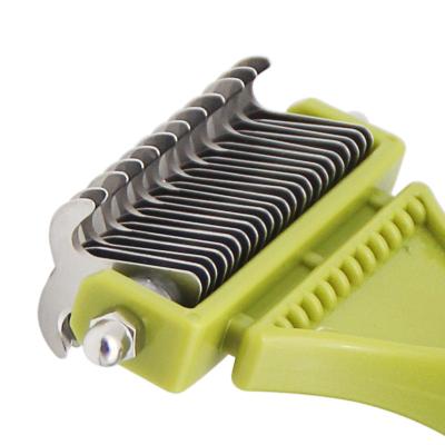 China Viable Good Quality Pet Care Products Silicone Around Stainless Steel Main Dog Brush Steel Wire Knot Open Comb Pet Brush for sale