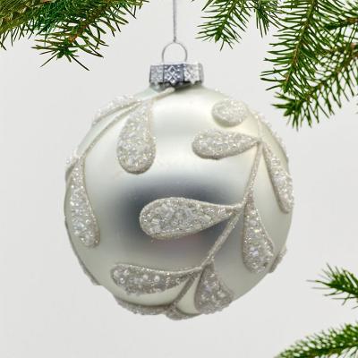 China New Style Original Design Christmas Ball Plastic Sets Luxury Gold White Glitter Christmas Ball Tree Ornaments for sale