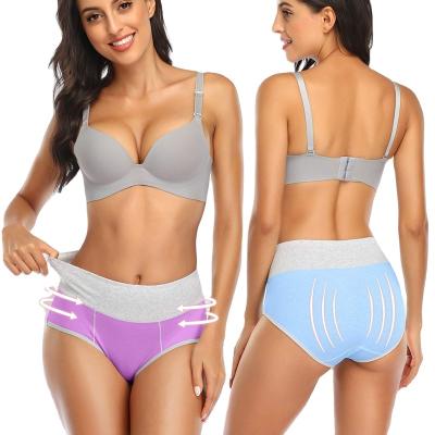 China Factory Breathable Underwear For Women Full Coverage Stretch Women's High Waisted Cotton Underwear Soft Comfortable Ladies Ladies for sale