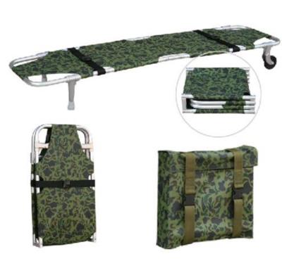 China Wholesale Mordern Portable Light Army Camouflage Military Tactical Folding Stretcher With Backpack for sale