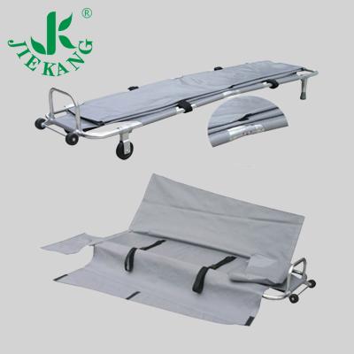 China Durable Portable Lightweight Hospital Cadaver Trolley Folding Corpse Transport Stretcher for sale