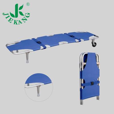 China Durable Cheap Price Convenience Promotion Ambulance Rescue Medical Folding Stretcher With Wheels for sale