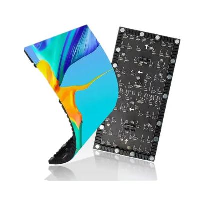 China Flexible LED Display 320mm*160mm Flexible Full Color Curved Programmable LED Display Soft Module Video for sale