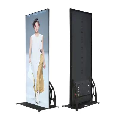 China Supplier Mirror Led Screen P2.5 Hd Video Led Floor Standing Advertising Poster Display For Shopping Mall for sale