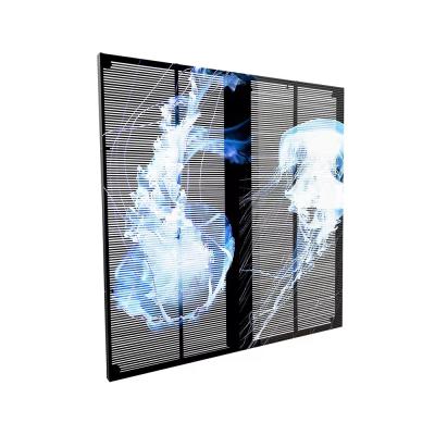 China Ecrã LED transparente Painel de vidro Adesivo LED Ecrã LED transparente para aluguer exterior e interior Ecrã LED transparente à venda