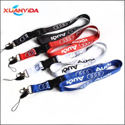 China Hot New Nylon Silk Screen Printing Metal Clip Lanyards Used For Audi Brand for sale