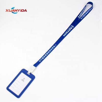 China Exhibition Trade Show School Company ID Card Holder Nylon Customized Badge Lanyards for sale