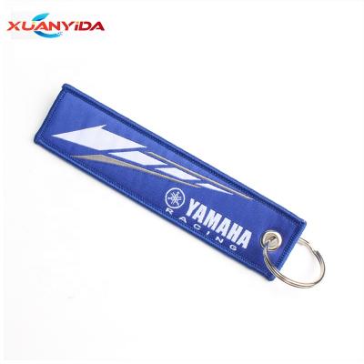 China Metal best selling blue logo label yamaha racing key chains for sale