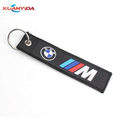 China Metal Customized Embroidered Logo Motorcycle Racing Key Chains For BMW for sale