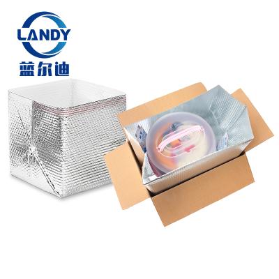 China Waterproof Wholesale Shipping Double Insulated Aluminum Box Liner For Frozen Cold Food Shipping for sale