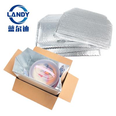 China Waterproof Frozen Shipping Silver Bubble Foil Wrap Aluminum Foil Cooler Packaging Custom Envelope for sale