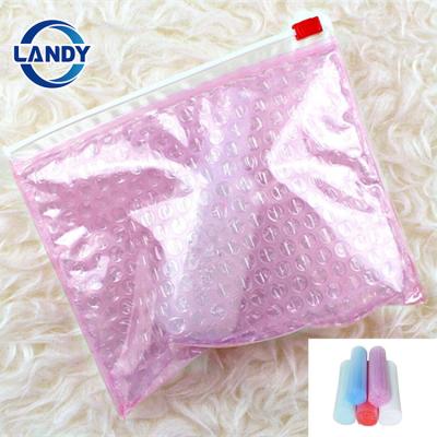 China Custom Recyclable Zipper Pouch Cosmetic Bubble Packaging Bubble Bag Custom for sale