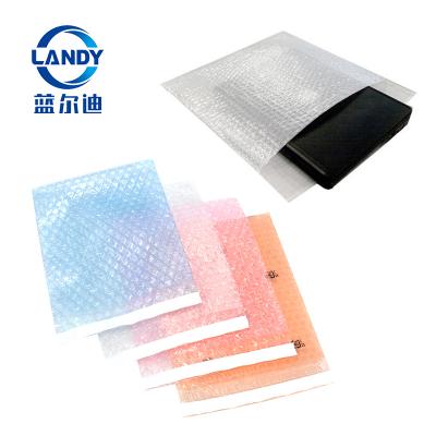 China All Waterproof E-commerce Air Bubble Foil Zip Lock Bags Pink Packing Pouch for sale