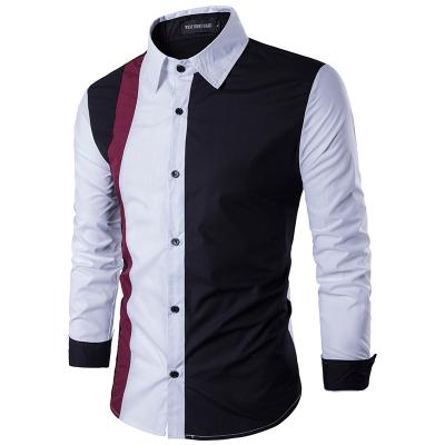 China Anti-pilling cheap business casual dress 70% cotton 30% cotton stylish long sleeve print mens shirts for sale