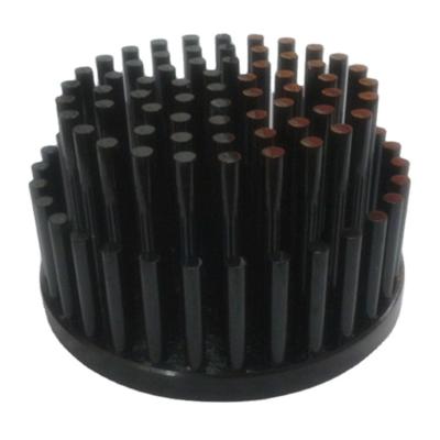 China Diameter 40mm Aluminum Black Round Round Pin Fin Radiator Led Board for sale