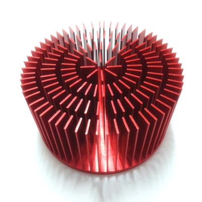 China 60W Aluminum Custom Round Red Aluminum Welding Highbay Led Light Heatsink for sale