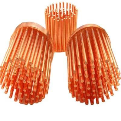 China Eco-friendly extruded led pressfin copper heat sink for sale