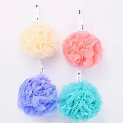 China All Natural Bath ball 50g beauty sponge Body cleaning Scrub fashion style Soft flower ball loofah for bathing room for sale