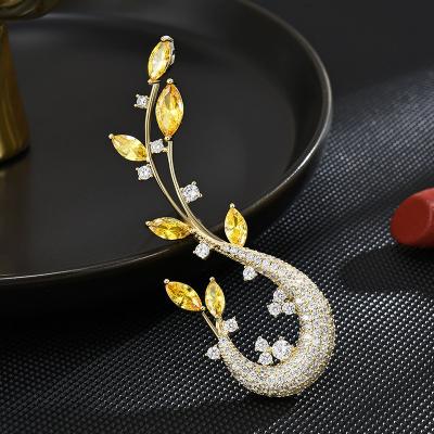 China Retro and modern Elegant sweet flower design new high end luxury summer pin for sale