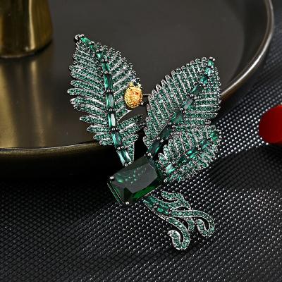 China Retro and modern Leaves high grade women suit pins exquisite accessories brooch for sale