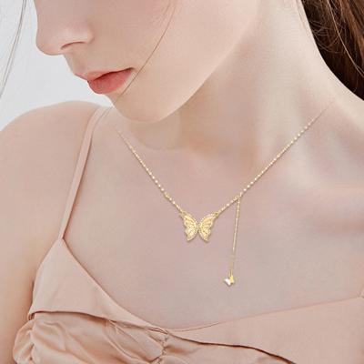 China Retro and modern Butterfly Woman 2024 new design collarbone chain choker necklace for sale