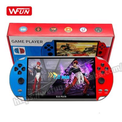 China Game Console/Camera/Music/Movie/EBook/Compute X12 Plus 7 Inch Large Screen Retro Game Console Handheld Video Player 10000+ LCD Built-in Games Console for GBA for sale